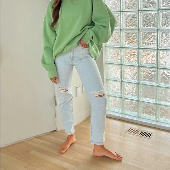 WeWoreWhat High Rise Baggy Straight Leg Distressed Women Jeans Size 27 - Picture 11 of 11